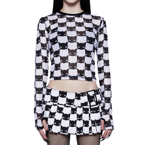 Cat Bandit Mesh Top + Skirt (XS) - Picture 7 of 7